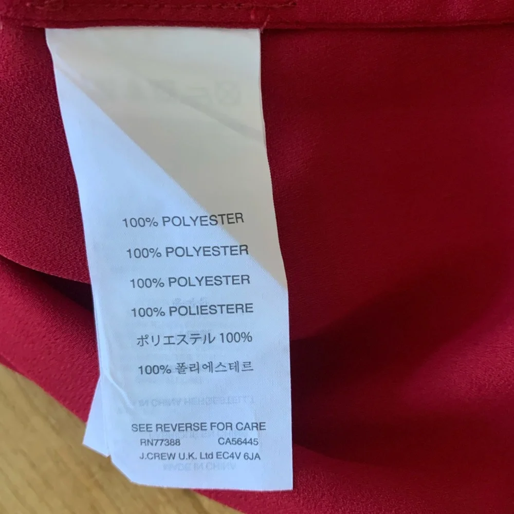 J Crew dark red maxi slip dress L EUC like new condition - Picture 12 of 14